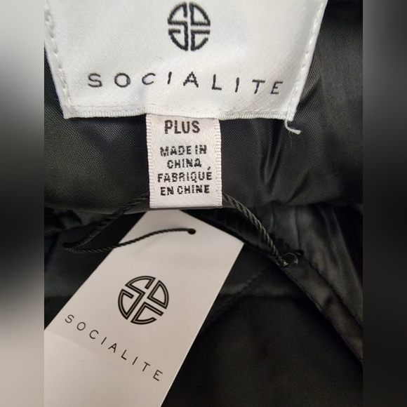 Socialite Women's Black Quilted Vest Size Plus NWT - Picture 4 of 11